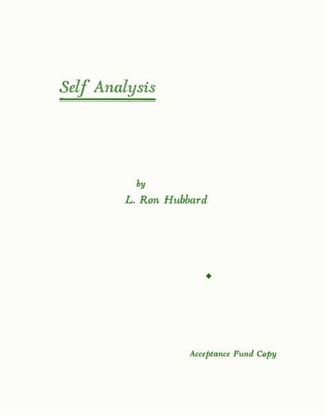 Self Analysis — free PDF book to download by L. Ron Hubbard (LRH)