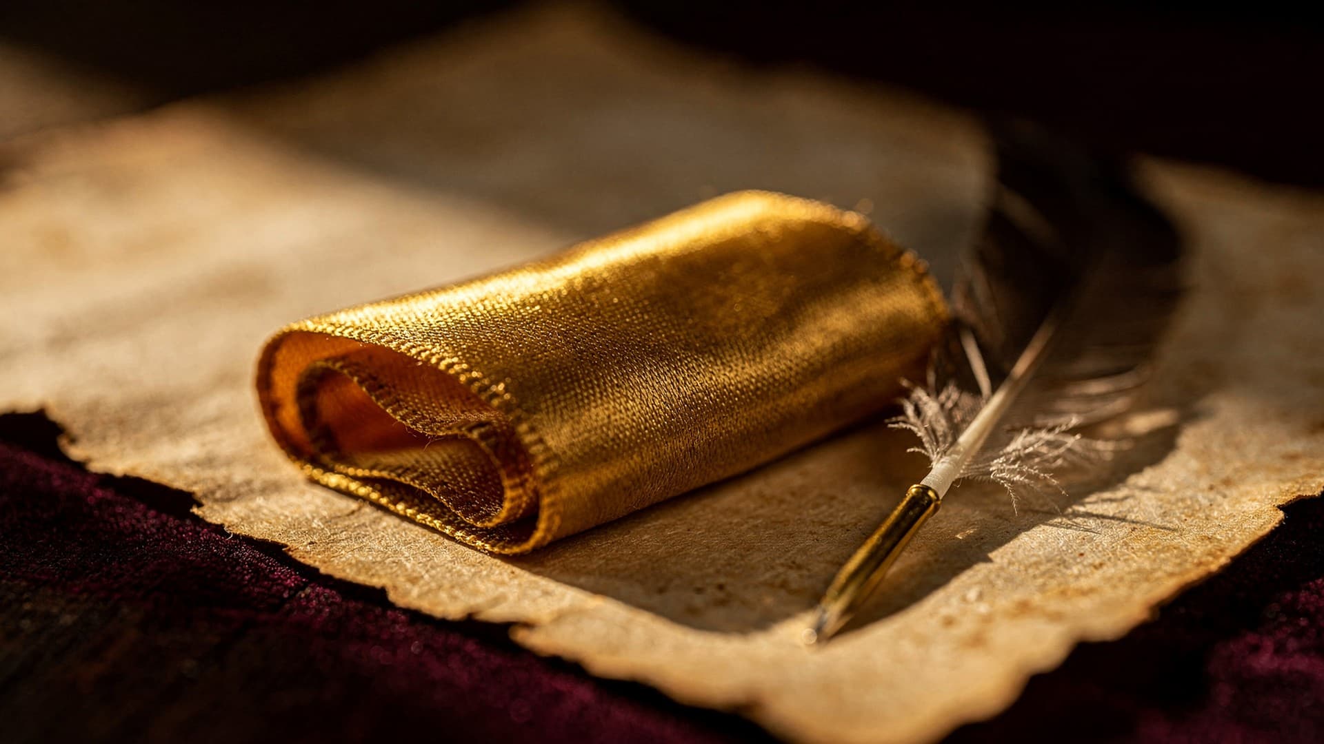 A golden ribbon and quill on parchment, evoking the pledge of the promises that make up The Auditor's Code