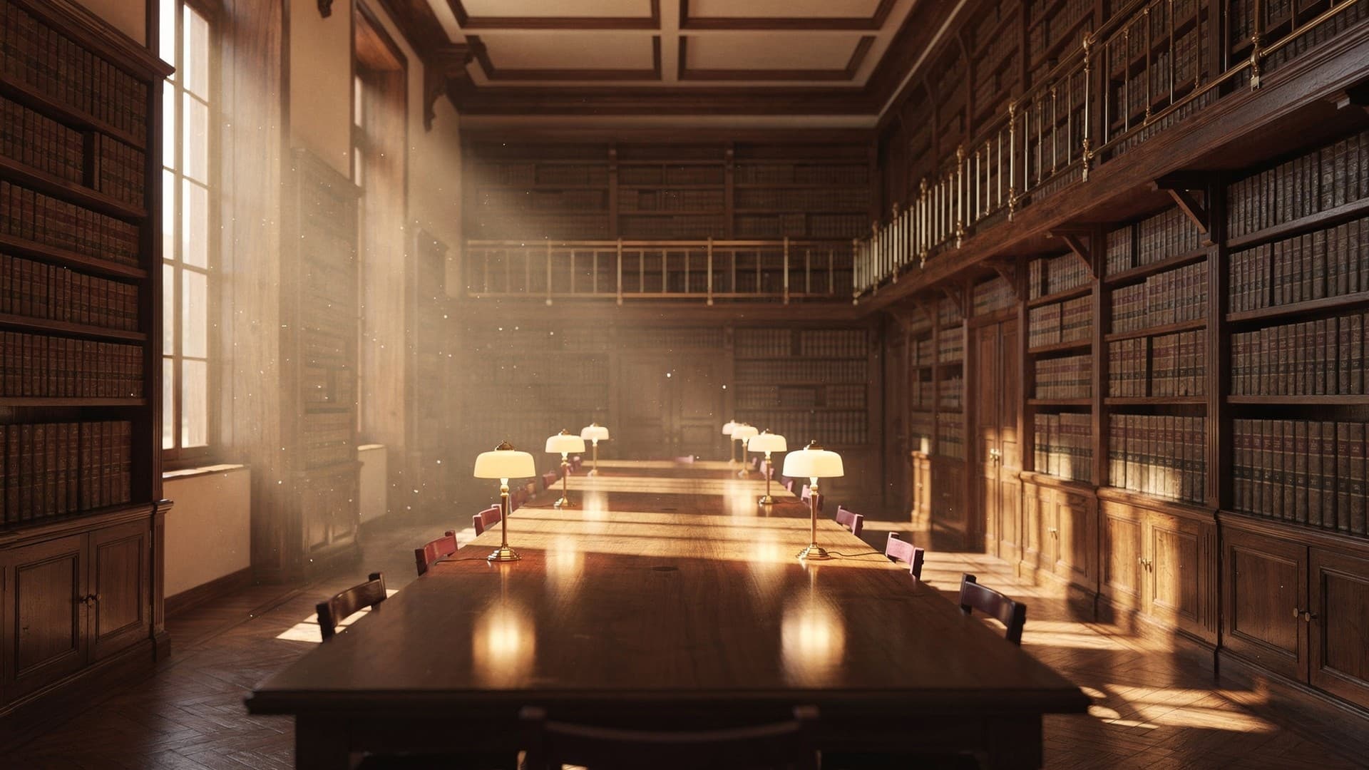 A sunlit classical colonnade receding into warm light, symbolizing the philosophical lineage that influenced Dianetics and Scientology